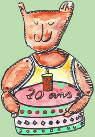 Carte anniversaire, ours