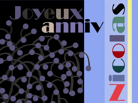 Carte anniversaire, Nico 2019