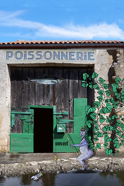 Poissonnerie de Charras, diable pêcheur
