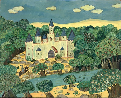 Welcome !, peinture d’un château