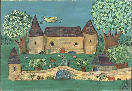 Sans titre, peinture d’un château