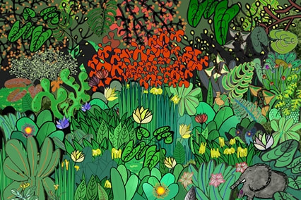 Carte postale, une jungle