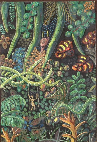 Diable énamouré, peinture