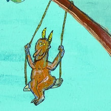 Détail du tableau Petit diable à la balançoire
