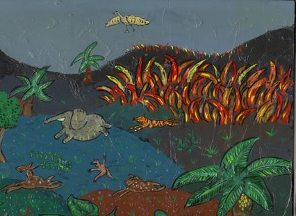 Sans titre, peinture d’incendie