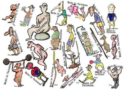Une des planches de vignettes proposées