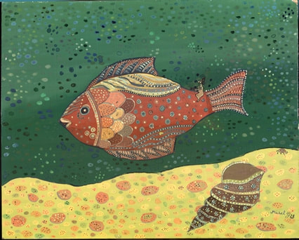 Poisson, peinture