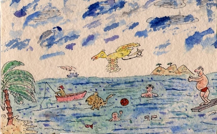 Sans titre, aquarelle marine
