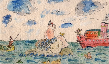 Sans titre, aquarelle marine