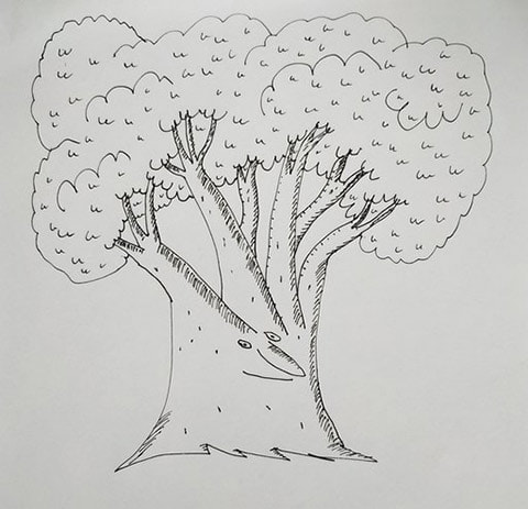 Nappe arbres, esquisse