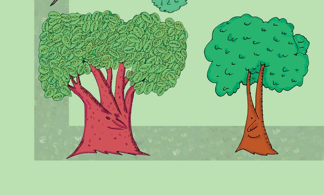 Nappe arbres, détail maquette (coin gauche bas)