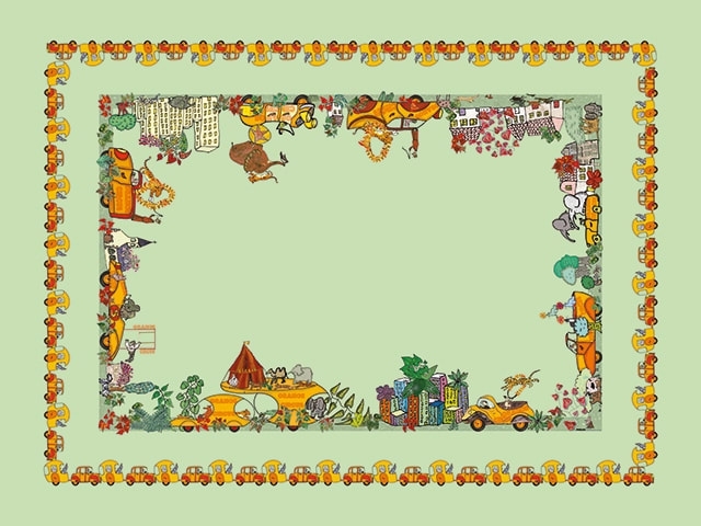 Nappe Fantasticaravanes, série orange