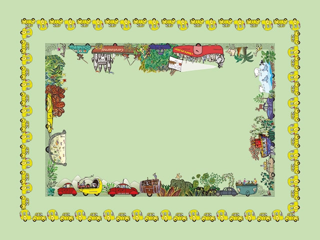Nappe Fantasticaravanes, série jaune