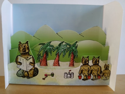 Le château de sable - carte pop-up