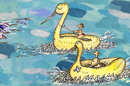 La course en bouée - détail