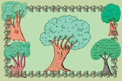Set de table arbres, série 1