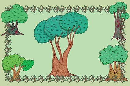 Set de table arbres, série 1