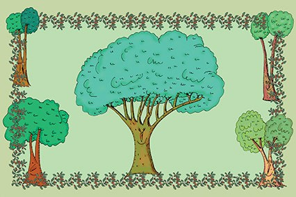Set de table arbres, série 1