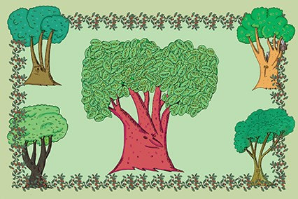Set de table arbres, série 1