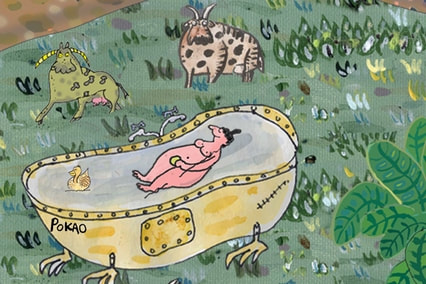 belle en baignoire - détail