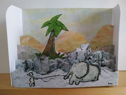 mon bel éléphant - carte pop-up