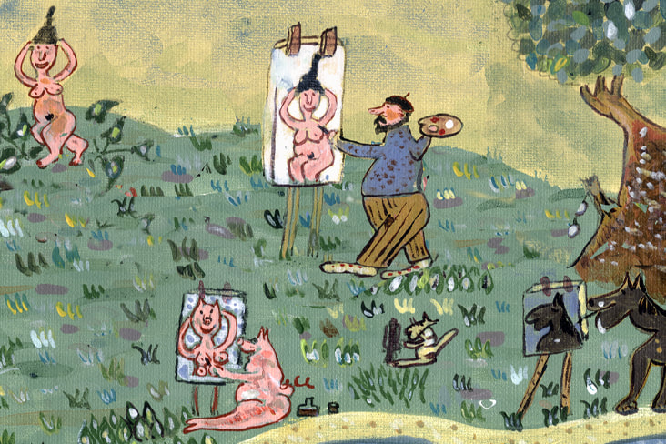 cours de peinture - détail