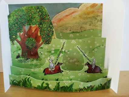 les chevaliers pâquerette - carte pop-up