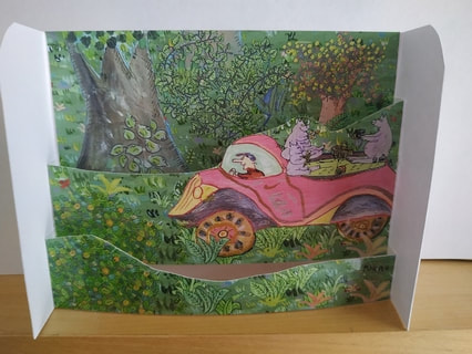 pique-nique in the car - carte pop-up