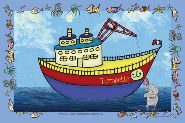 Enfin mon rêve se réalise, trompettait l'éléphant transporté de joie.
