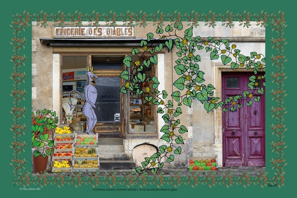 «Commerce souriant, commerce attirant». Je me suis entraîné devant la glace.
